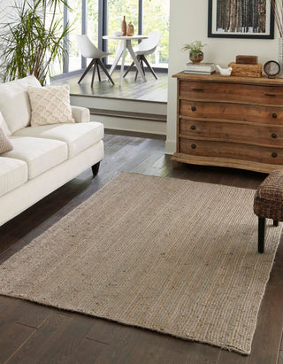 Unique Loom Braided Jute MGN-5-7-8 Gray Area Rug Rectangle Lifestyle Image