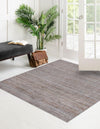 Unique Loom Braided Jute MGN-5-7-8 Gray Area Rug Square Lifestyle Image