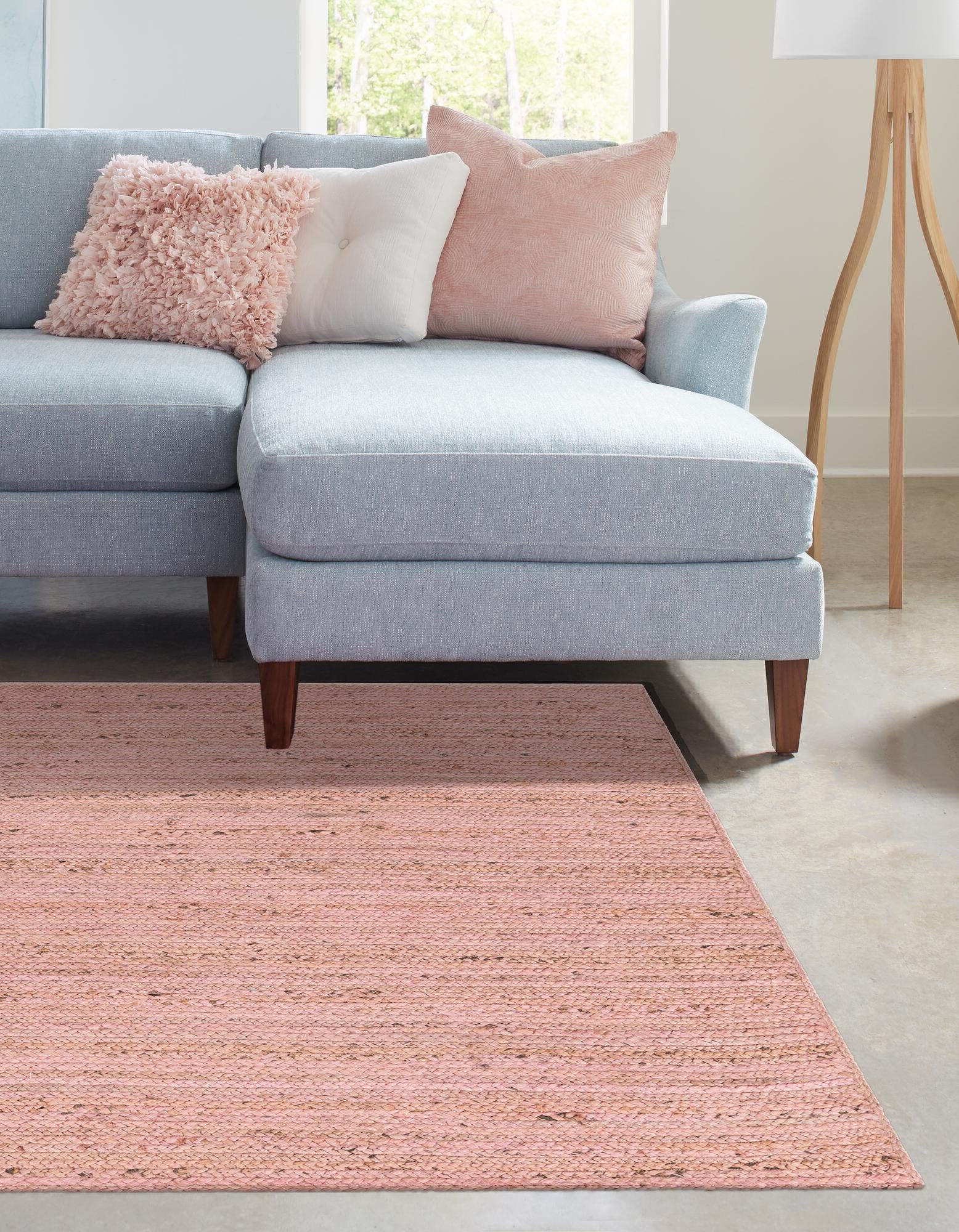 Unique Loom Braided Jute MGN-5-7-8 Light Pink Area Rug – Incredible ...