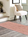 Unique Loom Braided Jute MGN-5-7-8 Light Pink Area Rug Runner Lifestyle Image