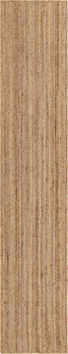 Unique Loom Braided Jute MGN-5-7-8 Natural Area Rug Runner Top-down Image