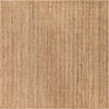 Unique Loom Braided Jute MGN-5-7-8 Natural Area Rug Square Top-down Image