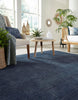 Unique Loom Braided Jute MGN-5-7-8 Navy Blue Area Rug Square Lifestyle Image