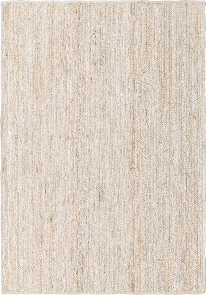 Unique Loom Braided Jute MGN-5-7-8 White Area Rug main image