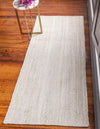 Unique Loom Braided Jute MGN-5-7-8 White Area Rug Runner Lifestyle Image
