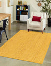 Unique Loom Braided Jute MGN-5-7-8 Yellow Area Rug Rectangle Lifestyle Image