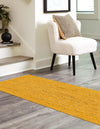 Unique Loom Braided Jute MGN-5-7-8 Yellow Area Rug Runner Lifestyle Image