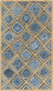 Unique Loom Braided Jute MGN-6 Blue Area Rug main image