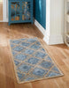 Unique Loom Braided Jute MGN-6 Blue Area Rug Runner Lifestyle Image