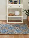 Unique Loom Braided Jute MGN-6 Blue Area Rug Runner Lifestyle Image