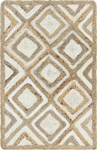 Unique Loom Braided Jute MGN-6 Natural Area Rug main image