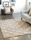 Unique Loom Braided Jute MGN-6 Natural Area Rug Rectangle Lifestyle Image Feature