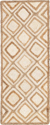 Unique Loom Braided Jute MGN-6 Natural Area Rug Runner Top-down Image