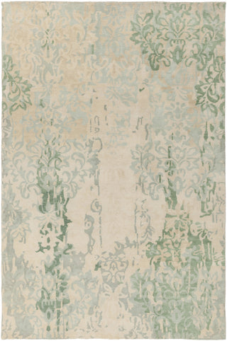 Surya Brocade BRC-1012 Sea Foam Hand Knotted Area Rug