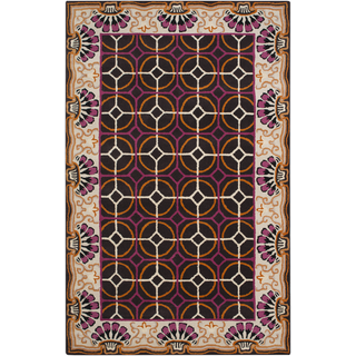 Surya Bordeaux BRD-6001 Chocolate Area Rug by Florence de Dampierre 5' x 8'