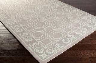 Surya Bordeaux BRD-6002 Light Gray Hand Tufted Area Rug by Florence de Dampierre 5x8 Corner