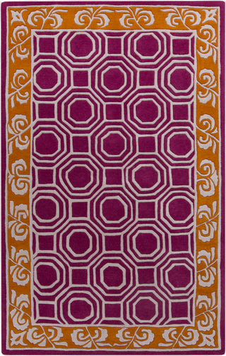 Surya Bordeaux BRD-6004 Magenta Area Rug by Florence de Dampierre 