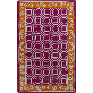 Surya Bordeaux BRD-6004 Magenta Area Rug by Florence de Dampierre 5' x 8'