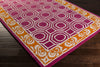Surya Bordeaux BRD-6004 Magenta Hand Tufted Area Rug by Florence de Dampierre 5x8 Corner