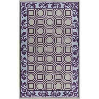 Surya Bordeaux BRD-6005 Violet Area Rug by Florence de Dampierre 5' x 8'