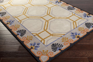 Surya Bordeaux BRD-6008 Taupe Hand Tufted Area Rug by Florence de Dampierre 5x8 Corner