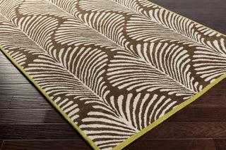 Surya Bordeaux BRD-6009 Chocolate Hand Tufted Area Rug by Florence de Dampierre 5x8 Corner