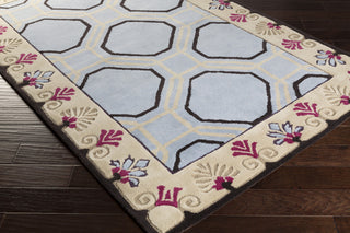 Surya Bordeaux BRD-6012 Slate Hand Tufted Area Rug by Florence de Dampierre 5x8 Corner