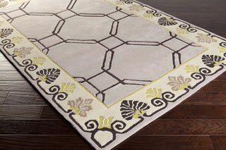 Surya Bordeaux BRD-6013 Taupe Hand Tufted Area Rug by Florence de Dampierre 5x8 Corner