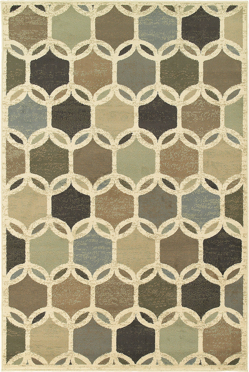 Oriental Weavers Brentwood 090W9 Ivory/Multi Area Rug