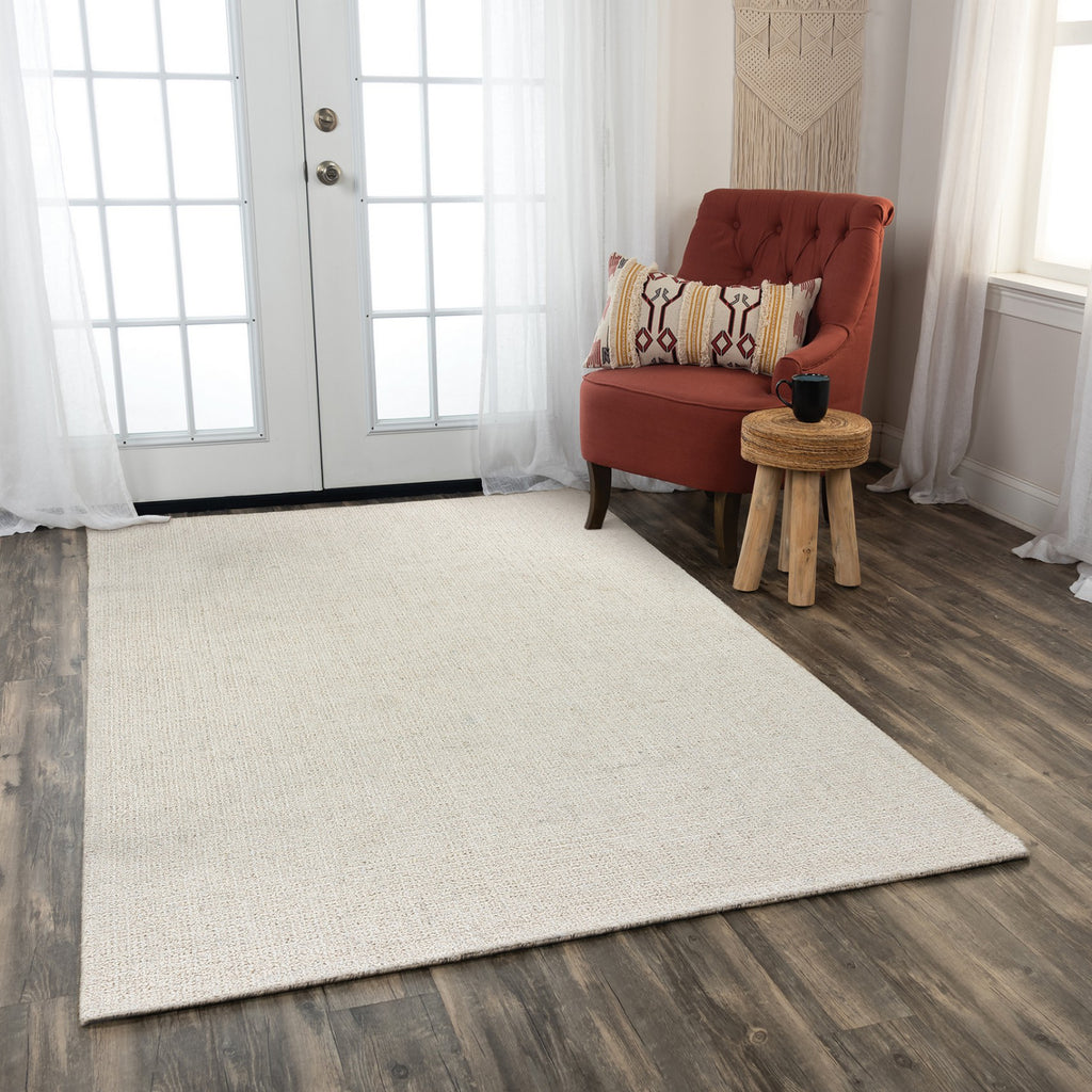 Rizzy Brindleton BR859A White/White Area Rug Room Image Feature
