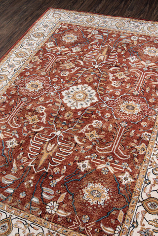 Momeni Brighton BR-02 Rust Area Rug Corner Image Feature