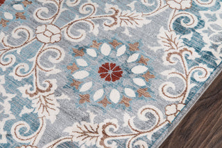 Momeni Brighton BR-03 Blue Area Rug Close up