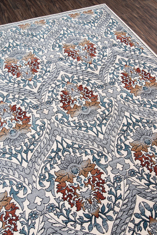 Momeni Brighton BR-04 Blue Area Rug Corner Image Feature