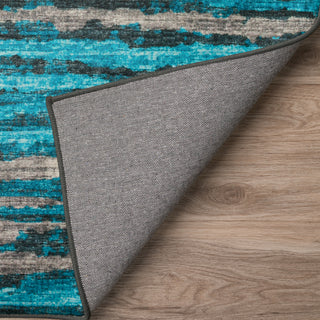 Dalyn Brisbane BR4 Teal Area Rug Backing Image