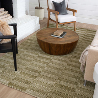 Karastan Broken Stripe Moss Area Rug by Bobby Berk Lifestyle Image Feature