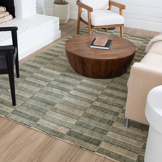 Karastan Broken Stripe Twilight Area Rug by Bobby Berk Lifestyle Image Feature