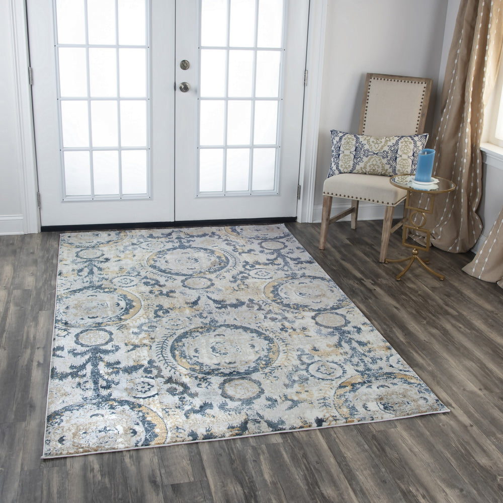 Rizzy Bristol BRS107 Beige/Blue Area Rug Room Image Feature