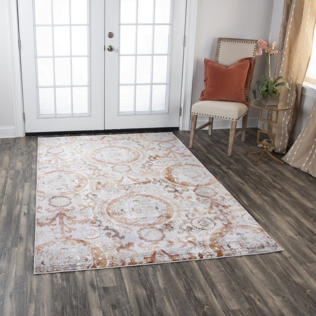 Rizzy Bristol BRS109 Beige/Copper Area Rug Room Image Feature