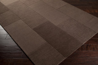 Surya Bristol BRT-2926 Chocolate Hand Loomed Area Rug 5x8 Corner