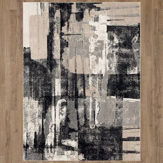 Karastan Epiphany Brush Strokes Soot Area Rug Main Image