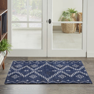 Nourison Brixton BRX01 Navy Area Rug Room Image