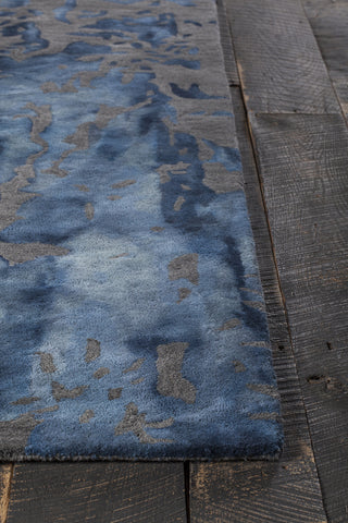 Chandra Brynn BRY-42702 Blue/Grey Area Rug Corner Shot