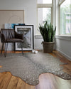 Loloi II Bryce BZ-03 Graphite/Silver Area Rug Room Image Feature