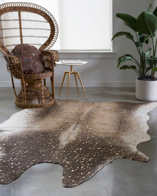 Loloi II Bryce BZ-04 Mocha/Gold Area Rug Room Image Feature