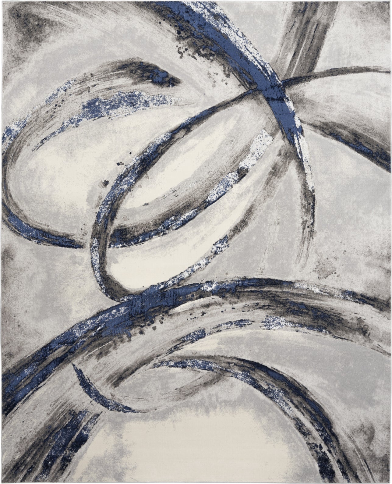 Nourison Brushstrokes BSK02 Grey/Navy Area Rug by Inspire Me! Home D�cor main image