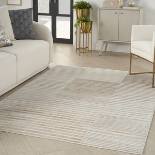 Nourison Brushstrokes BSK04 Beige Silver Area Rug by Inspire Me! Home D�cor Room Image