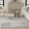 Nourison Brushstrokes BSK04 Silver Grey Area Rug by Inspire Me! Home D�cor Room Image
