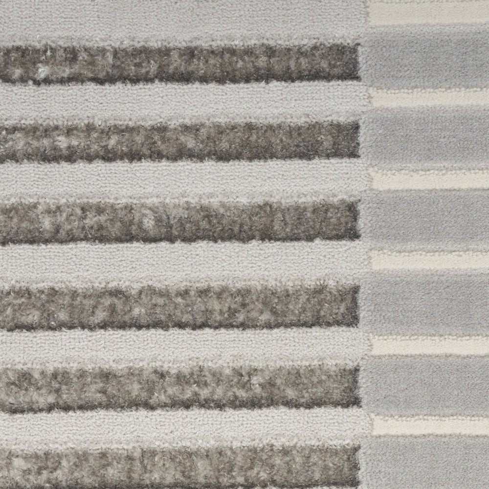 Nourison Brushstrokes BSK04 Silver Grey Area Rug by Inspire Me! Home D�cor Room Image Feature