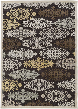 Surya Basilica BSL-7133 Black/Brown Area Rug 4' x 5'7''