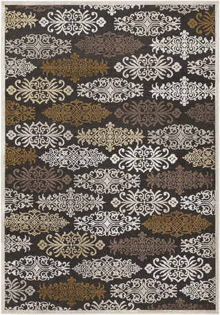 Surya Basilica BSL-7133 Black/Brown Area Rug 5'2'' x 7'6''